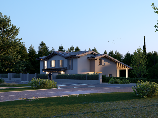 Rendering nuovo complesso residenziale